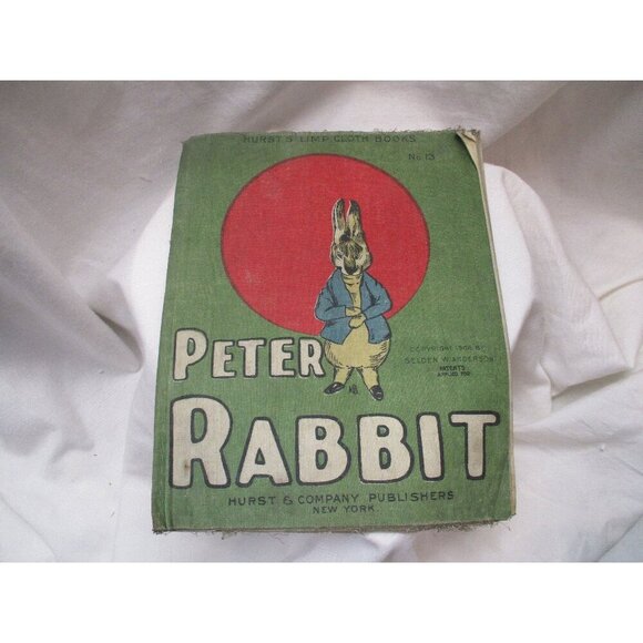 Peter Rabbit1908 Hurst & Co, Limp Cloth books Children's books, Antique cloth - Picture 1 of 10